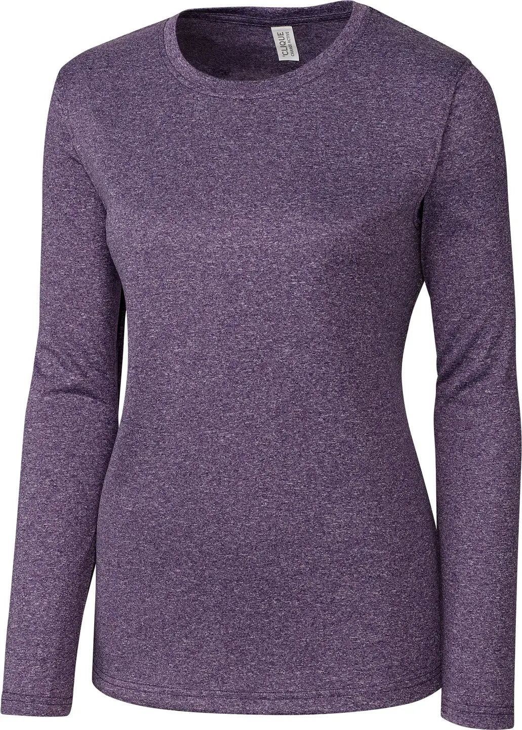 Clique Lqk00078 Charge Active Womens Long Sleeve Tee - College Purple Heather - Ladies Xs