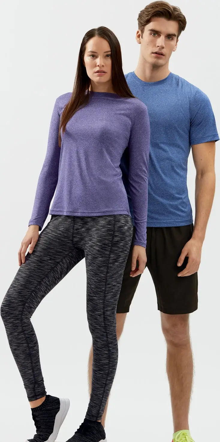 Clique Lqk00078 Charge Active Womens Long Sleeve Tee - College Purple Heather