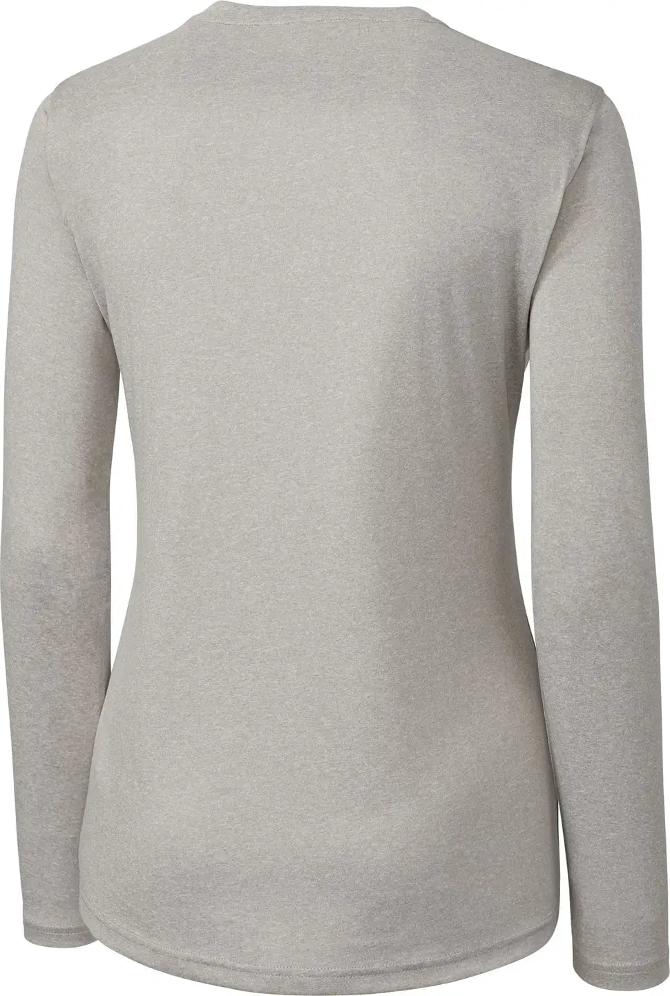 Clique Lqk00078 Charge Active Womens Long Sleeve Tee - Light Gray Heather