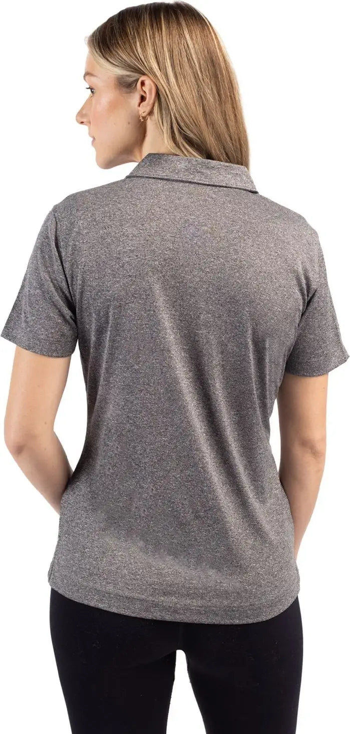 Clique Lqk00079 Charge Active Womens Short Sleeve Polo - Black Heather