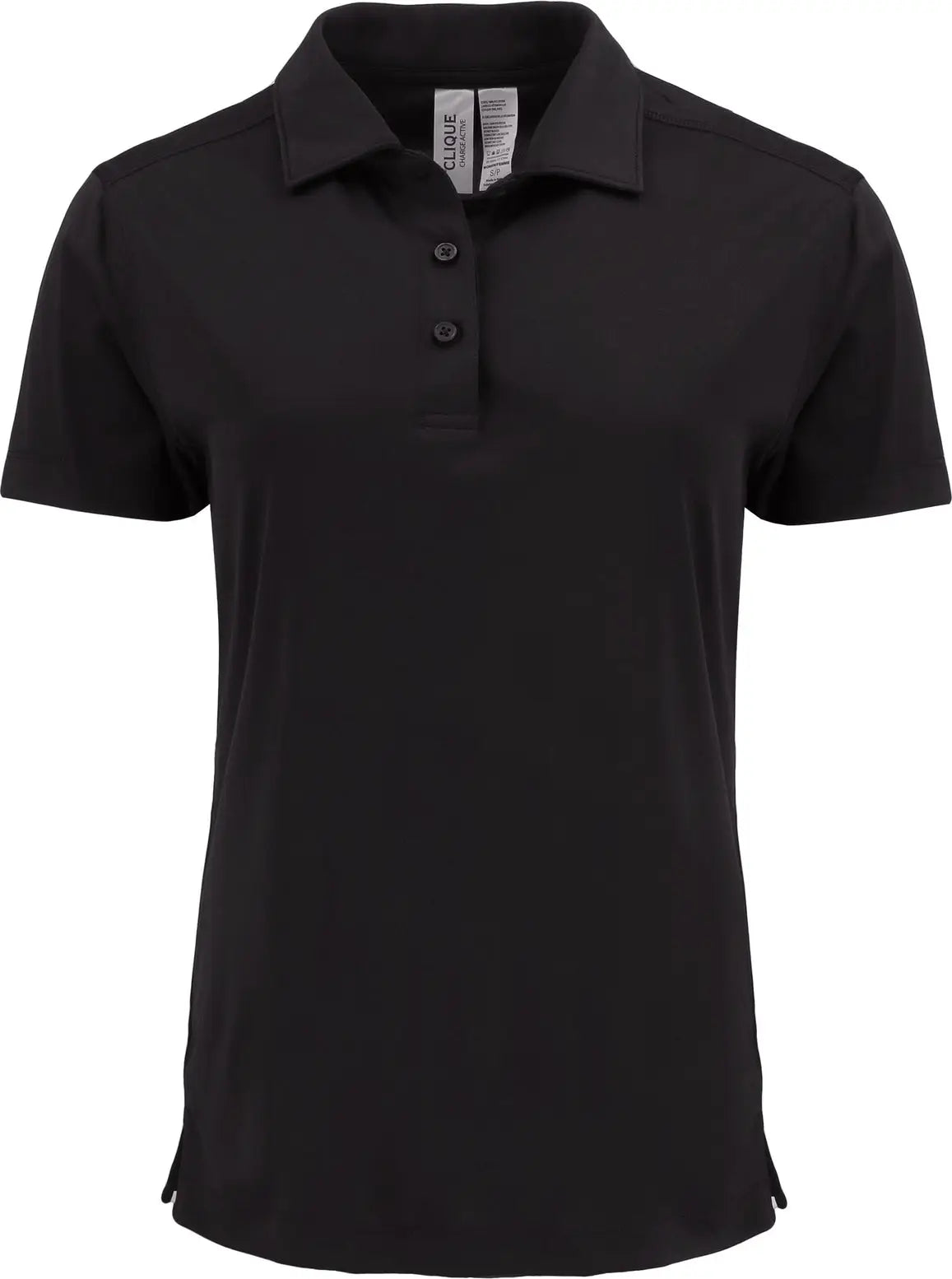 Clique Lqk00079 Charge Active Womens Short Sleeve Polo - Black