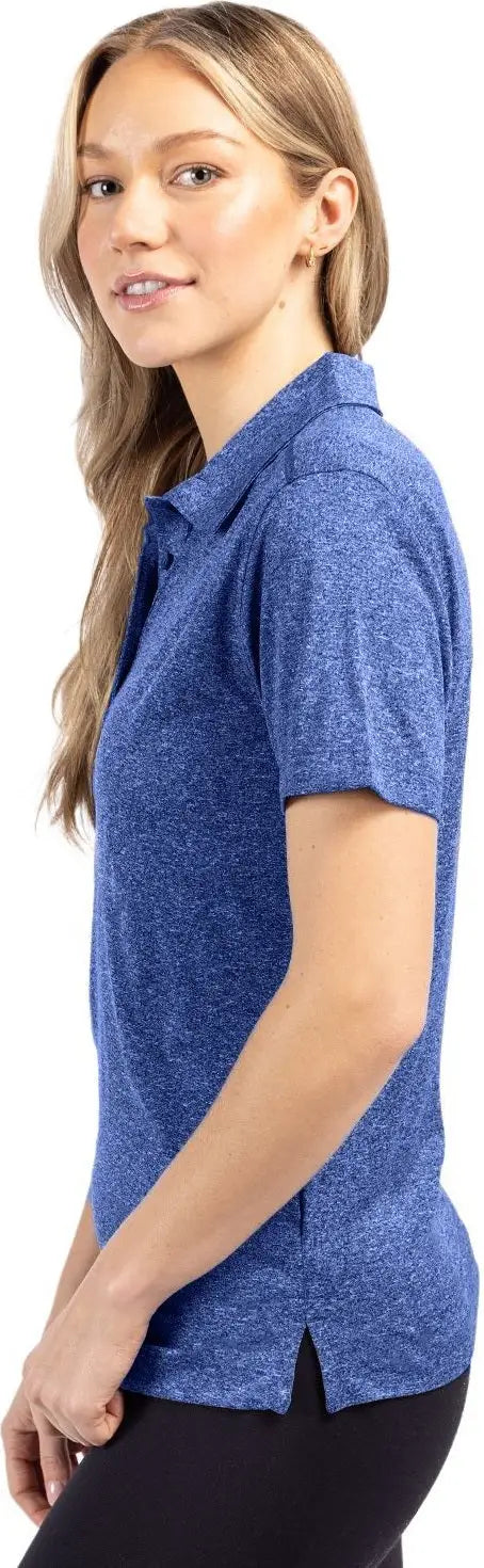 Clique Lqk00079 Charge Active Womens Short Sleeve Polo - Blue Heather