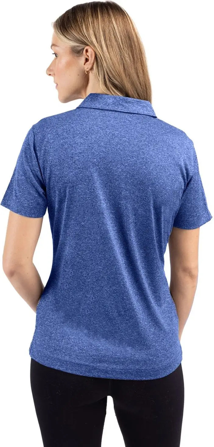 Clique Lqk00079 Charge Active Womens Short Sleeve Polo - Blue Heather