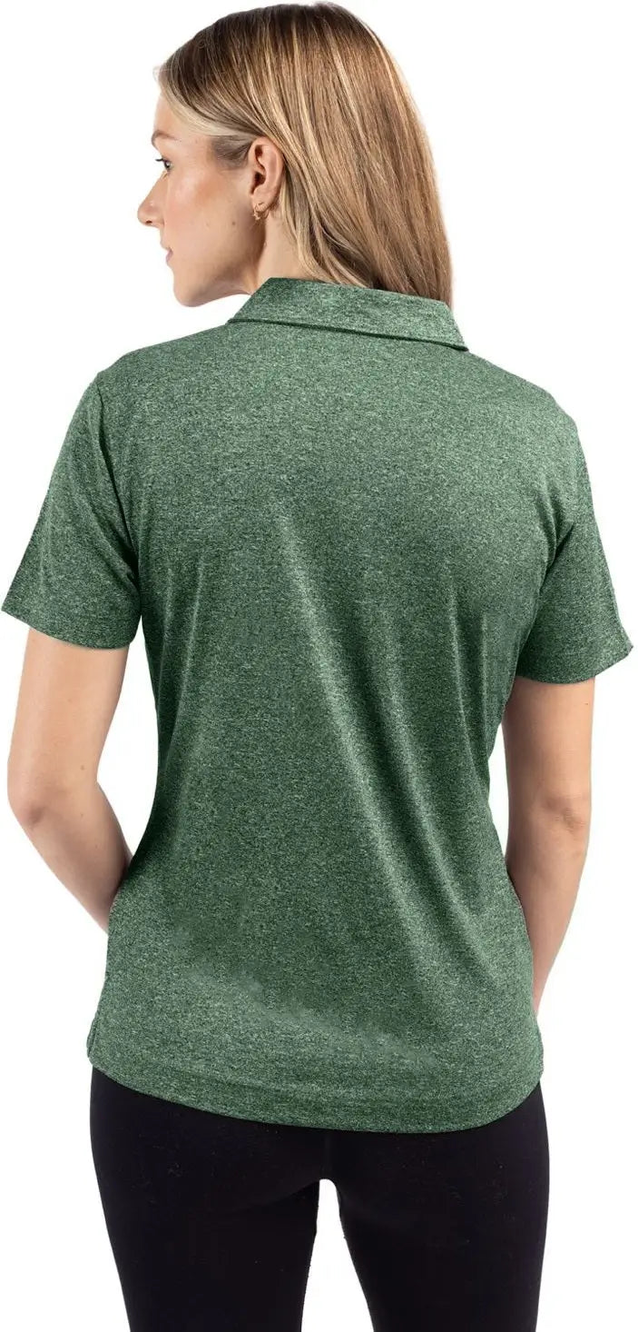 Clique Lqk00079 Charge Active Womens Short Sleeve Polo - Bottle Green Heather