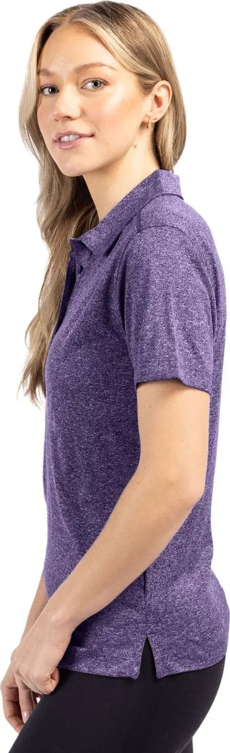 Clique Lqk00079 Charge Active Womens Short Sleeve Polo - College Purple Heather