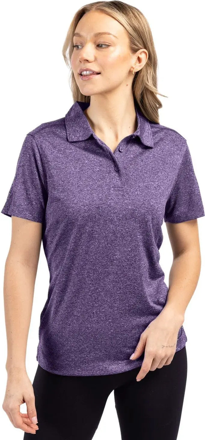 Clique Lqk00079 Charge Active Womens Short Sleeve Polo - College Purple Heather - Ladies Xs