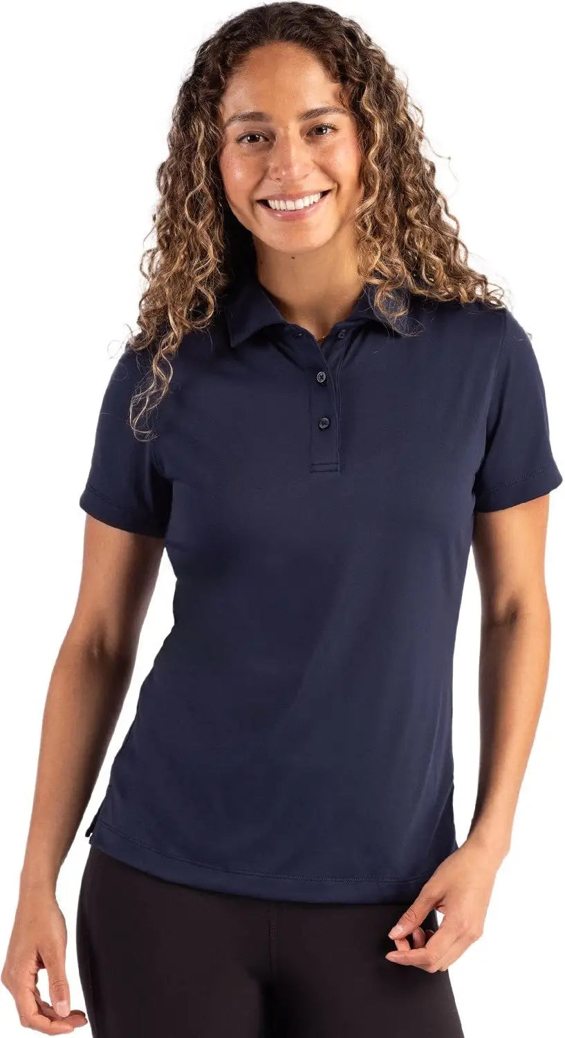 Clique Lqk00079 Charge Active Womens Short Sleeve Polo - Dark Navy - Ladies Xs
