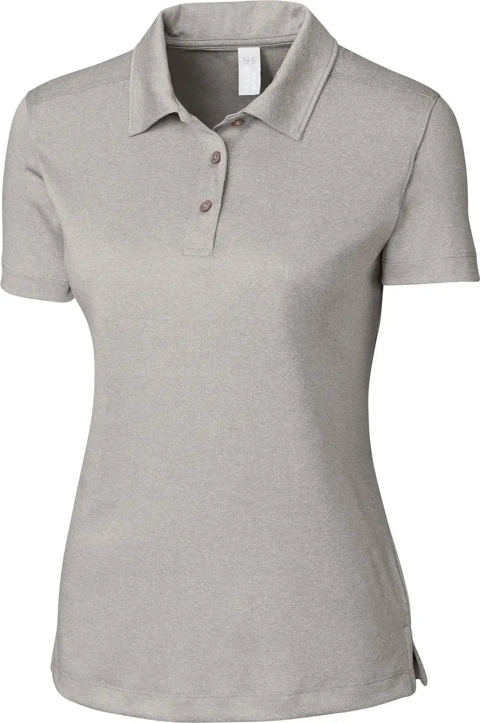 Clique Lqk00079 Charge Active Womens Short Sleeve Polo - Light Gray Heather