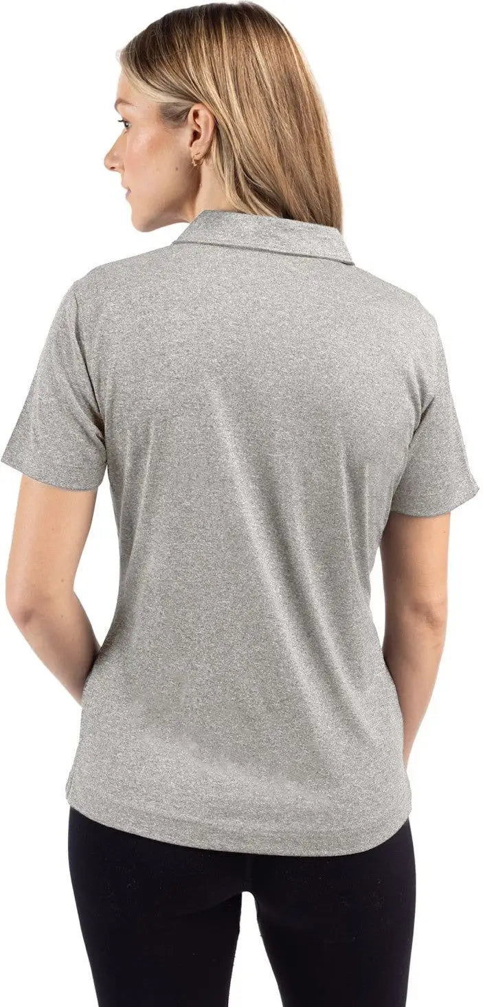 Clique Lqk00079 Charge Active Womens Short Sleeve Polo - Light Gray Heather
