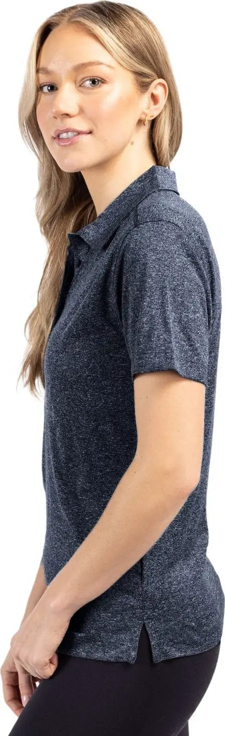 Clique Lqk00079 Charge Active Womens Short Sleeve Polo - Navy Heather