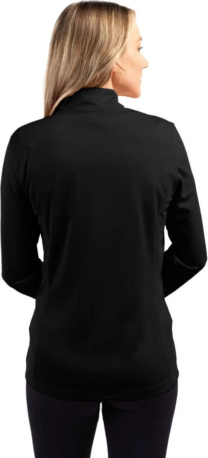 Clique Lqk00084 Ice Pique Womens Half Zip Tech Pullover - Black
