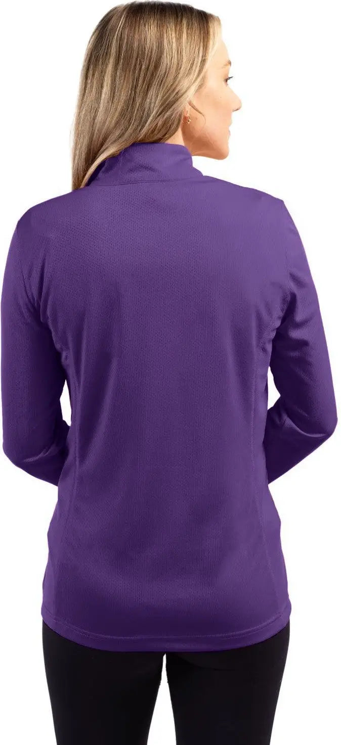 Clique Lqk00084 Ice Pique Womens Half Zip Tech Pullover - College Purple