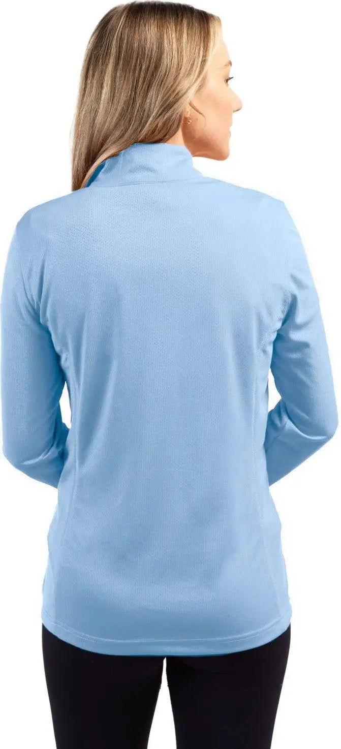 Clique Lqk00084 Ice Pique Womens Half Zip Tech Pullover - Light Blue