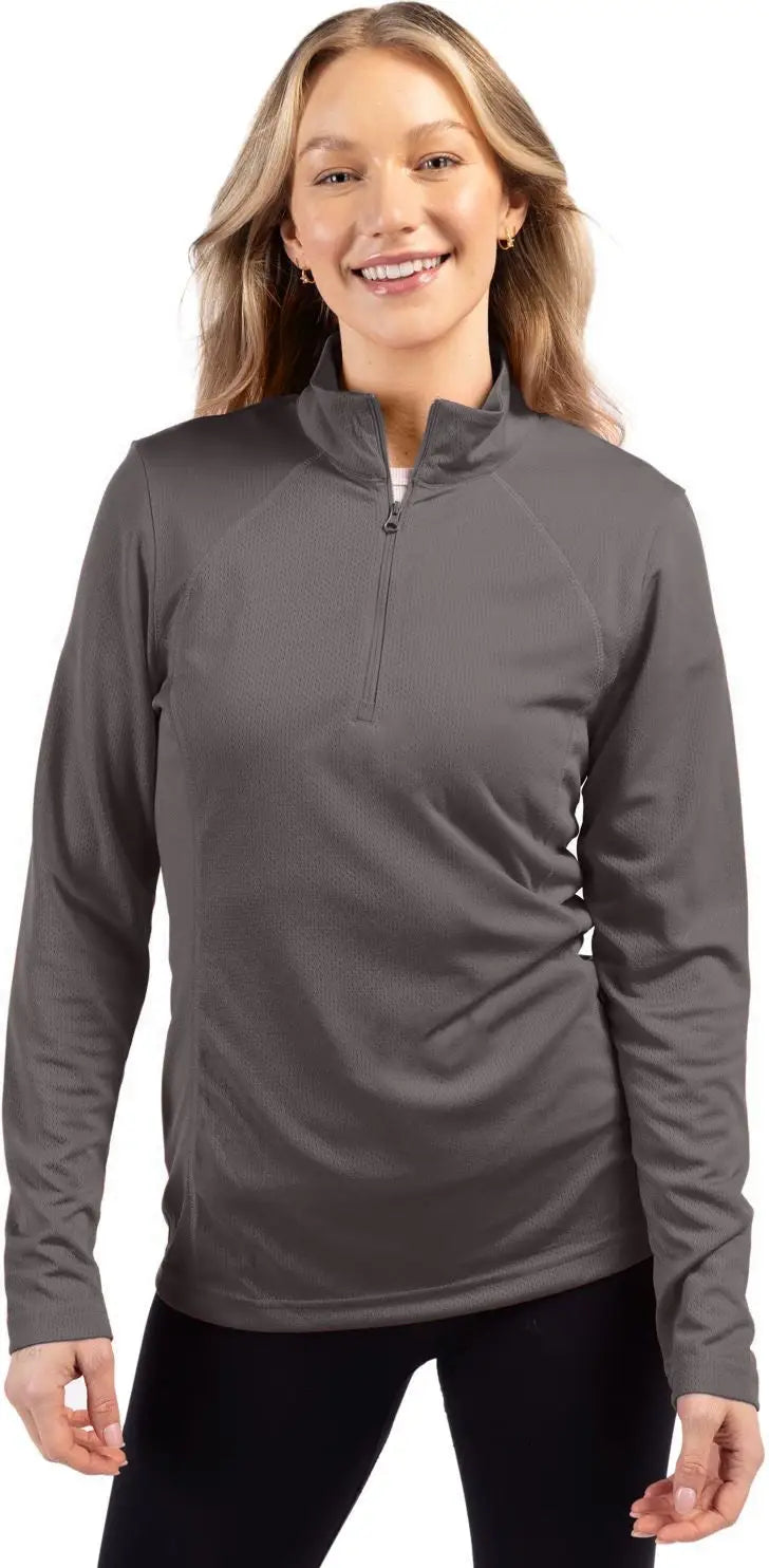 Clique Lqk00084 Ice Pique Womens Half Zip Tech Pullover - Titan - Ladies Xs