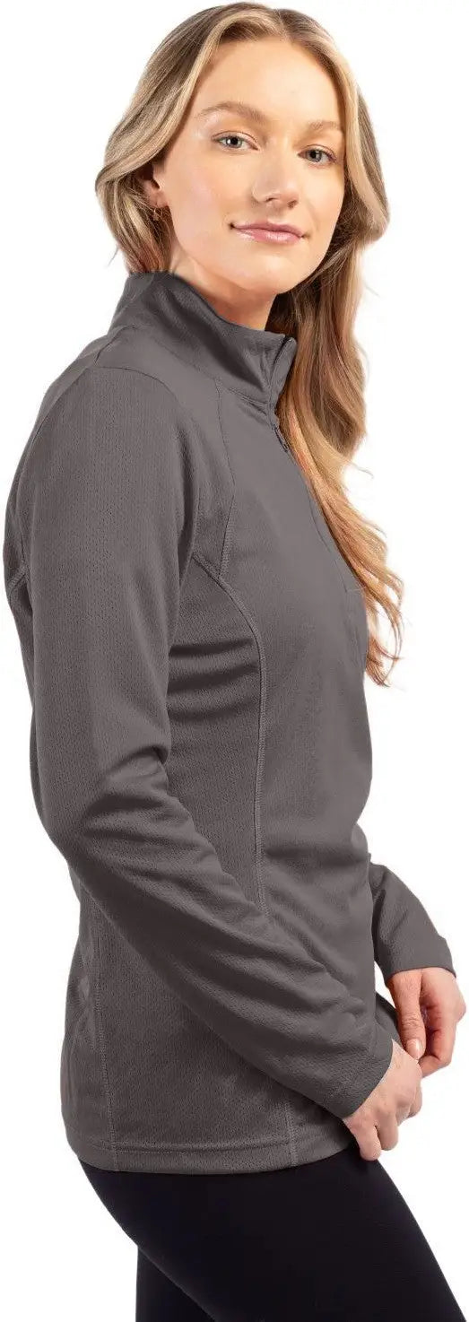 Clique Lqk00084 Ice Pique Womens Half Zip Tech Pullover - Titan