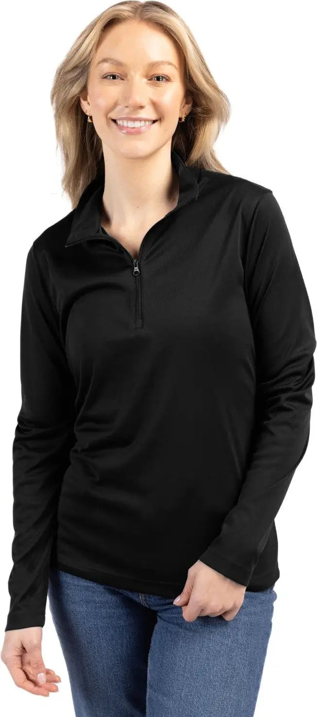 Clique Lqk00085 Spin Eco Performance Half Zip Womens Pullover - Black - Ladies Xs