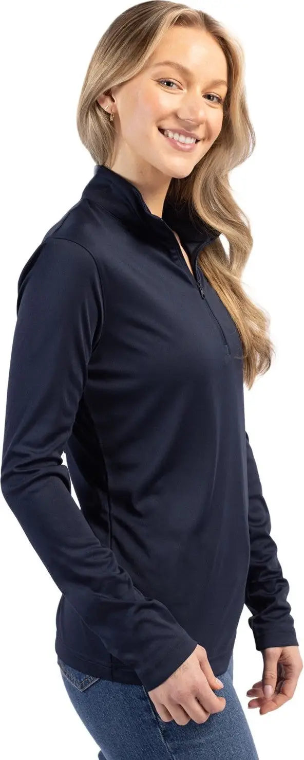 Clique Lqk00085 Spin Eco Performance Half Zip Womens Pullover - Dark Navy