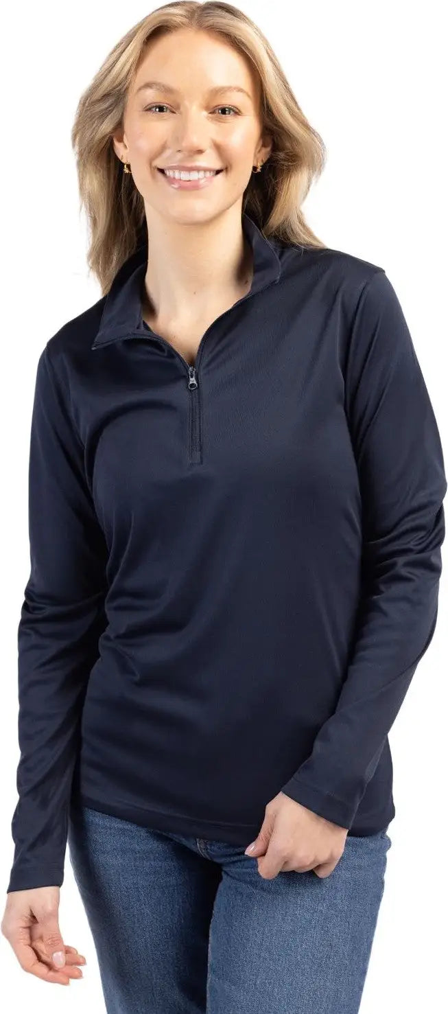 Clique Lqk00085 Spin Eco Performance Half Zip Womens Pullover - Dark Navy - Ladies Xs