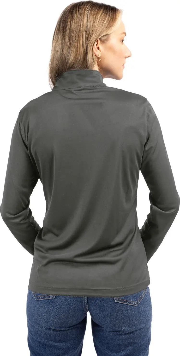 Clique Lqk00085 Spin Eco Performance Half Zip Womens Pullover - Pure Slate - Ladies Xs