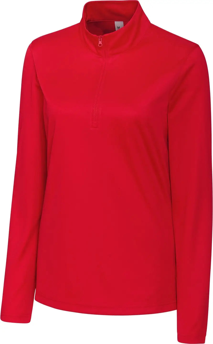 Clique Lqk00085 Spin Eco Performance Half Zip Womens Pullover - Red - Ladies Xs