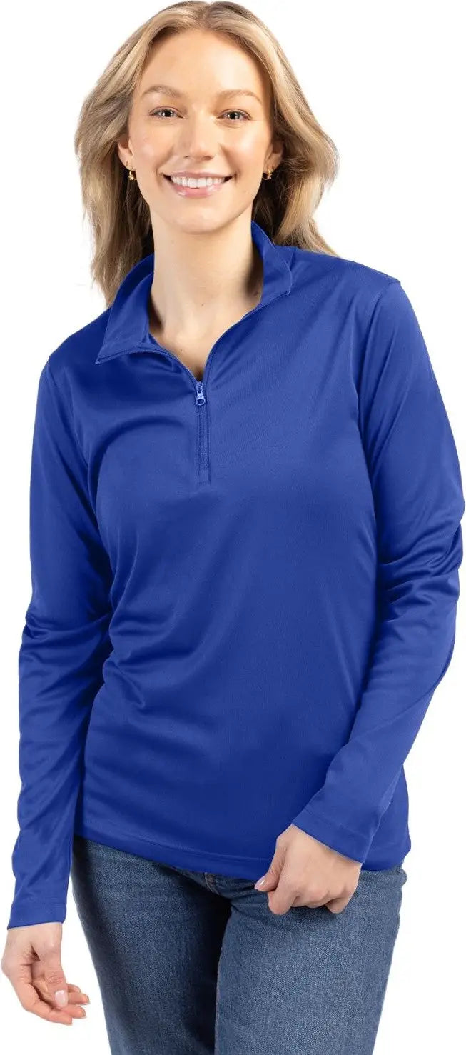 Clique Lqk00085 Spin Eco Performance Half Zip Womens Pullover - Tour Blue - Ladies Xs