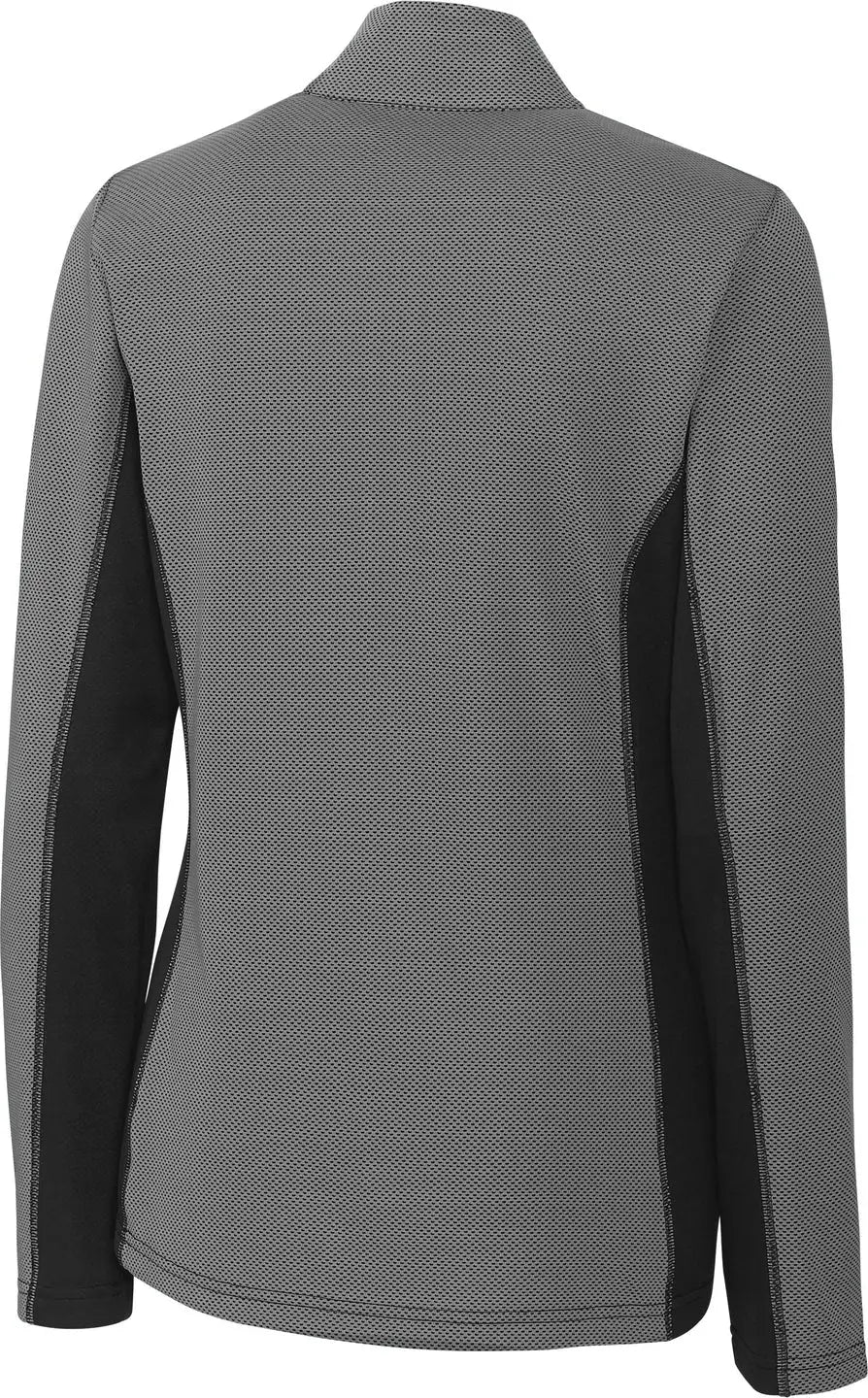 Clique Lqk00086 Ice Pique Colorblock Womens Half Zip Tech Pullover - Titan