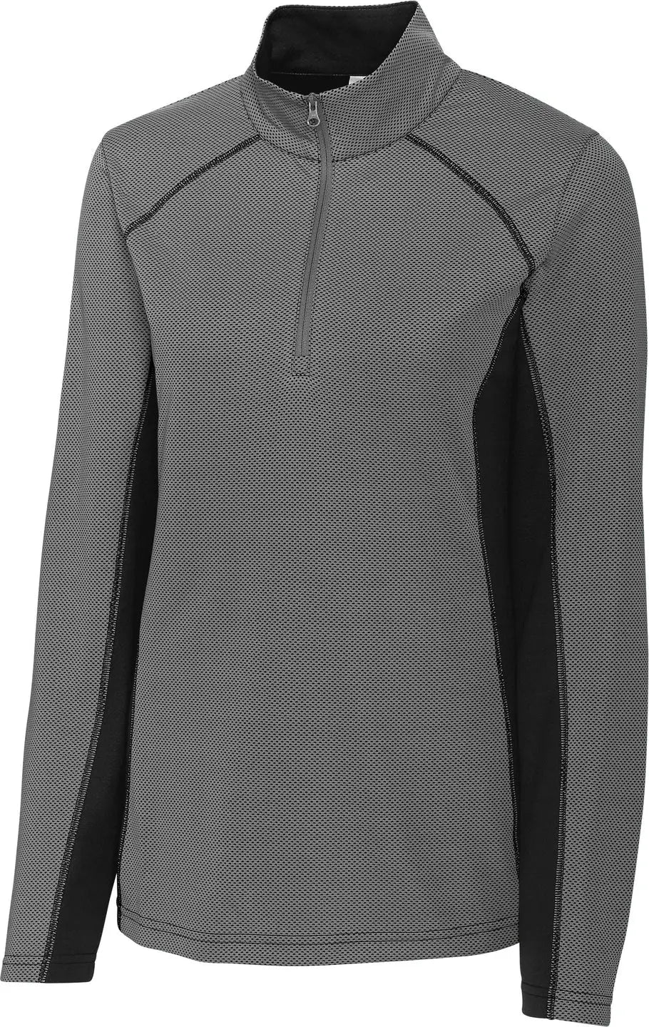 Clique Lqk00086 Ice Pique Colorblock Womens Half Zip Tech Pullover - Titan - Ladies Xs