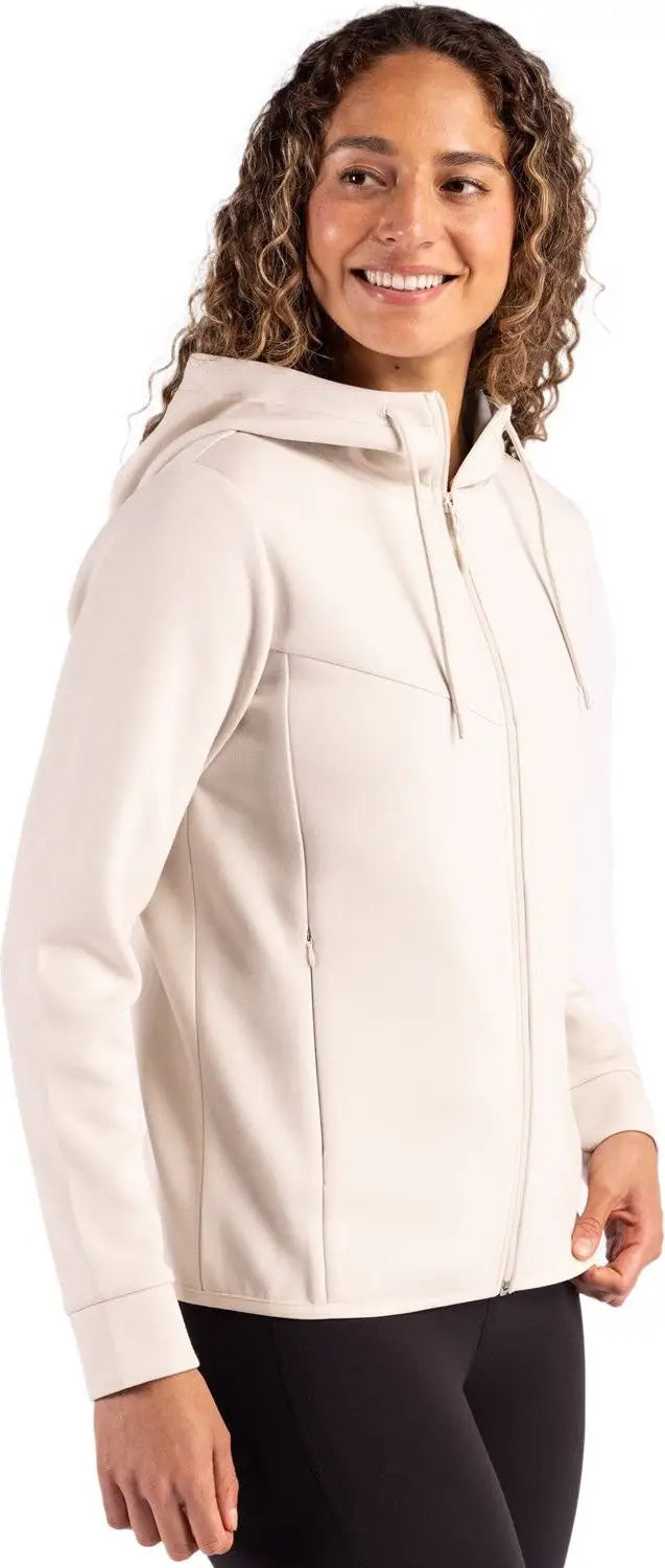 Clique Lqk00091 Haven Recycled Womens Full Zip Hooded Sweatshirt - Fog