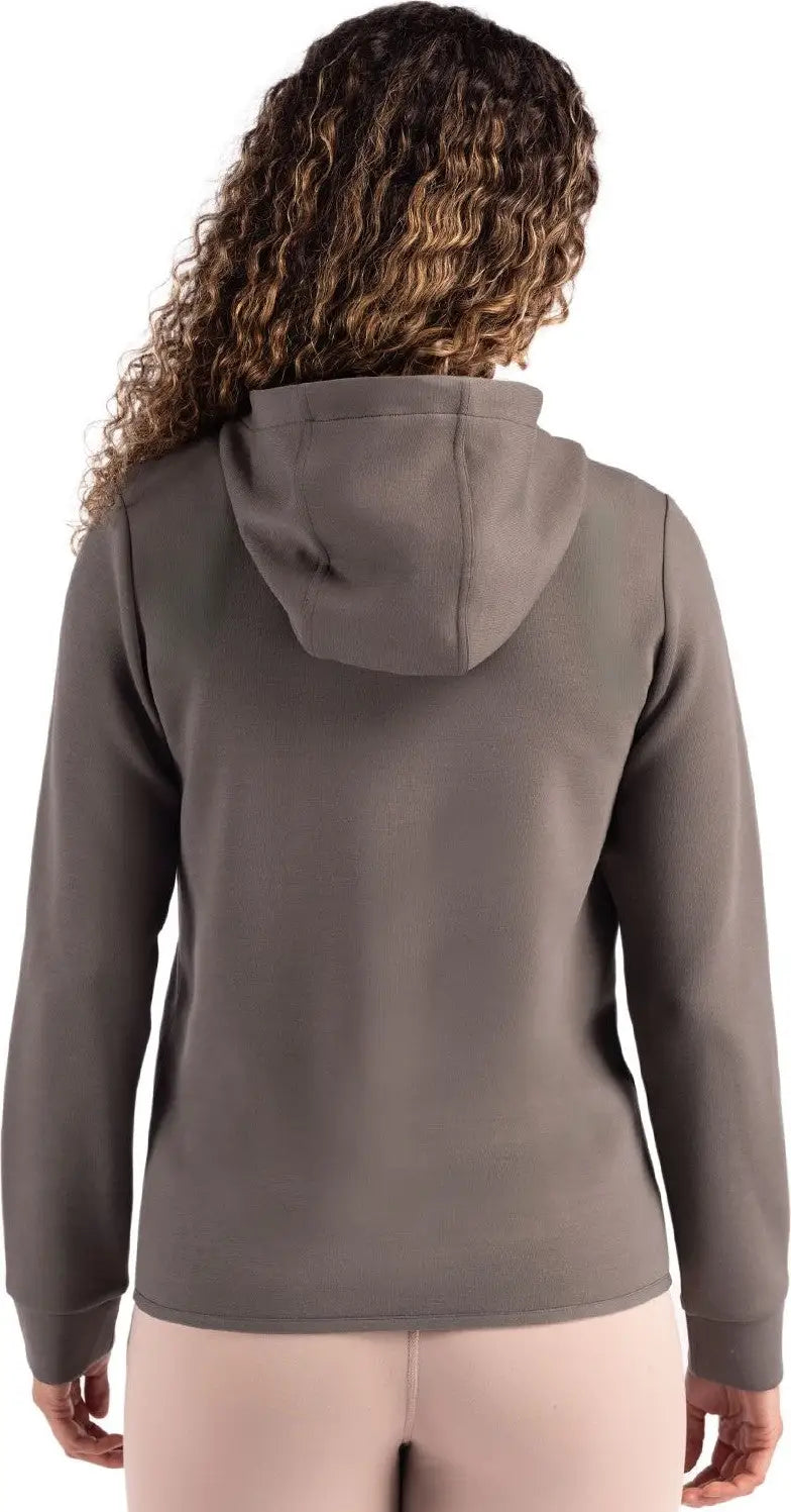 Clique Lqk00091 Haven Recycled Womens Full Zip Hooded Sweatshirt - Pure Slate