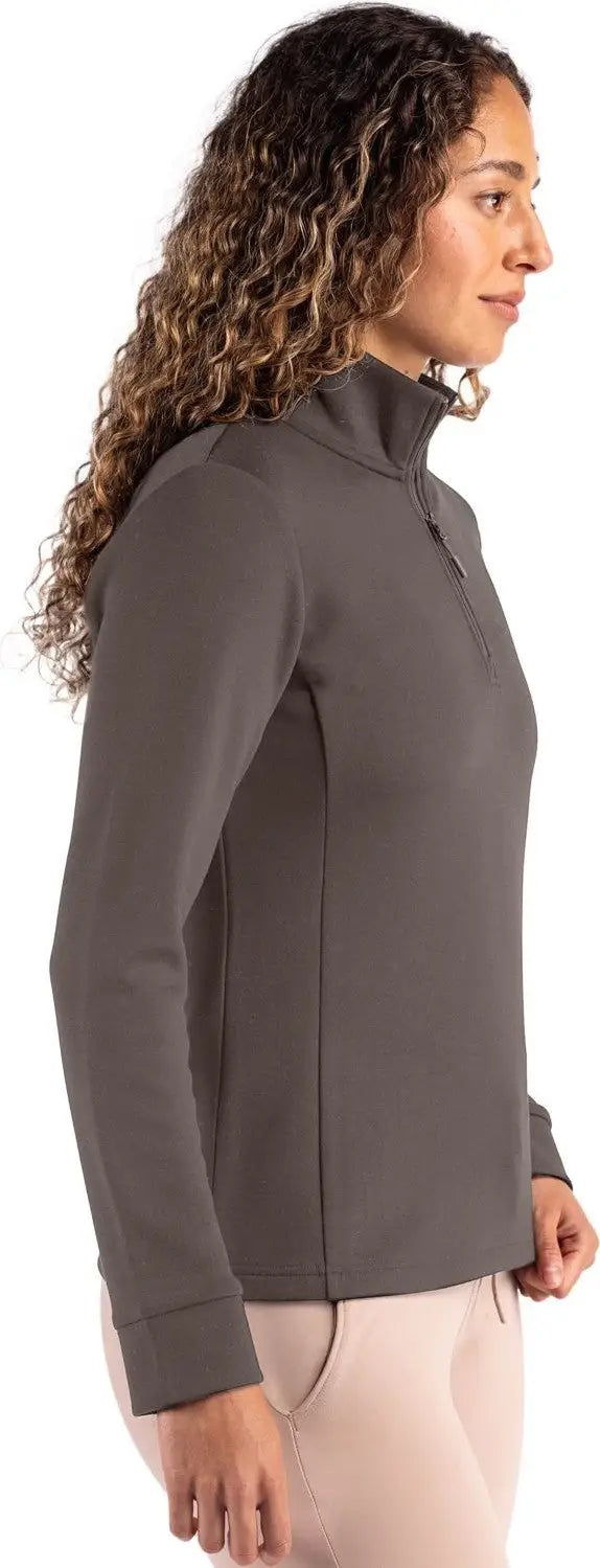 Clique Lqk00092 Haven Recycled Womens Quarter Zip Pullover - Pure Slate