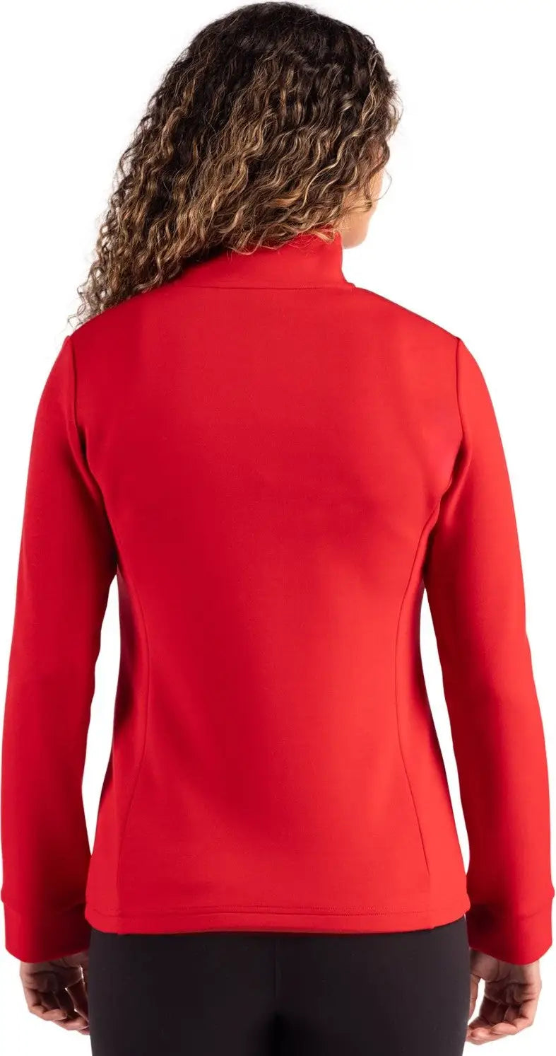 Clique Lqk00092 Haven Recycled Womens Quarter Zip Pullover - Red