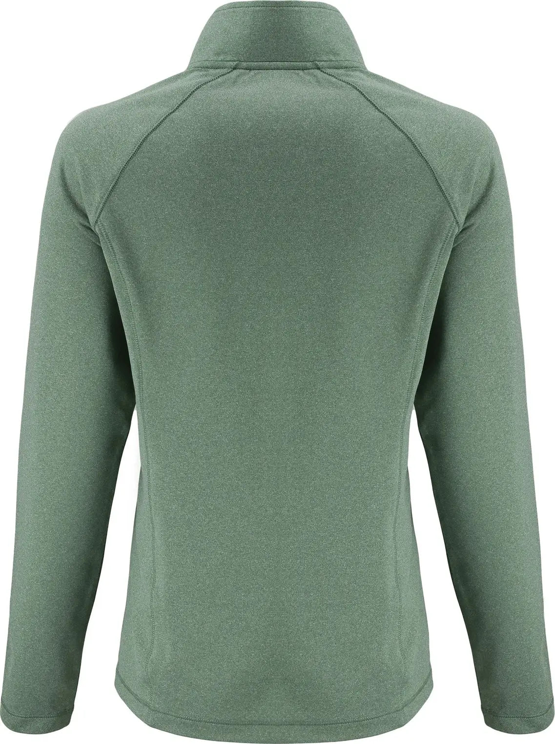 Clique Lqk00093 Dash Recycled Womens Quarter Zip Pullover - Bottle Green Heather - Ladies Xs