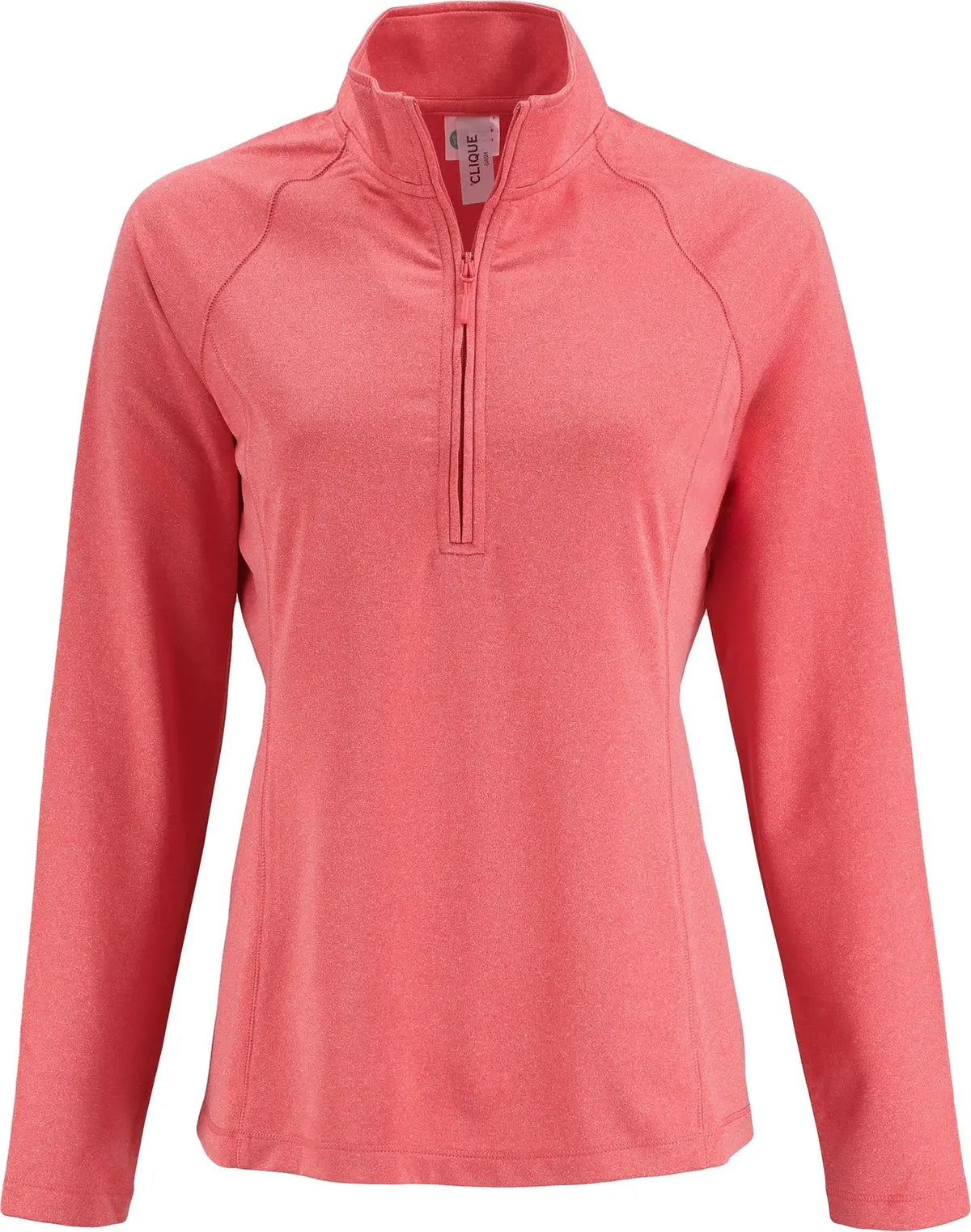Clique Lqk00093 Dash Recycled Womens Quarter Zip Pullover - Red Heather - Ladies Xs