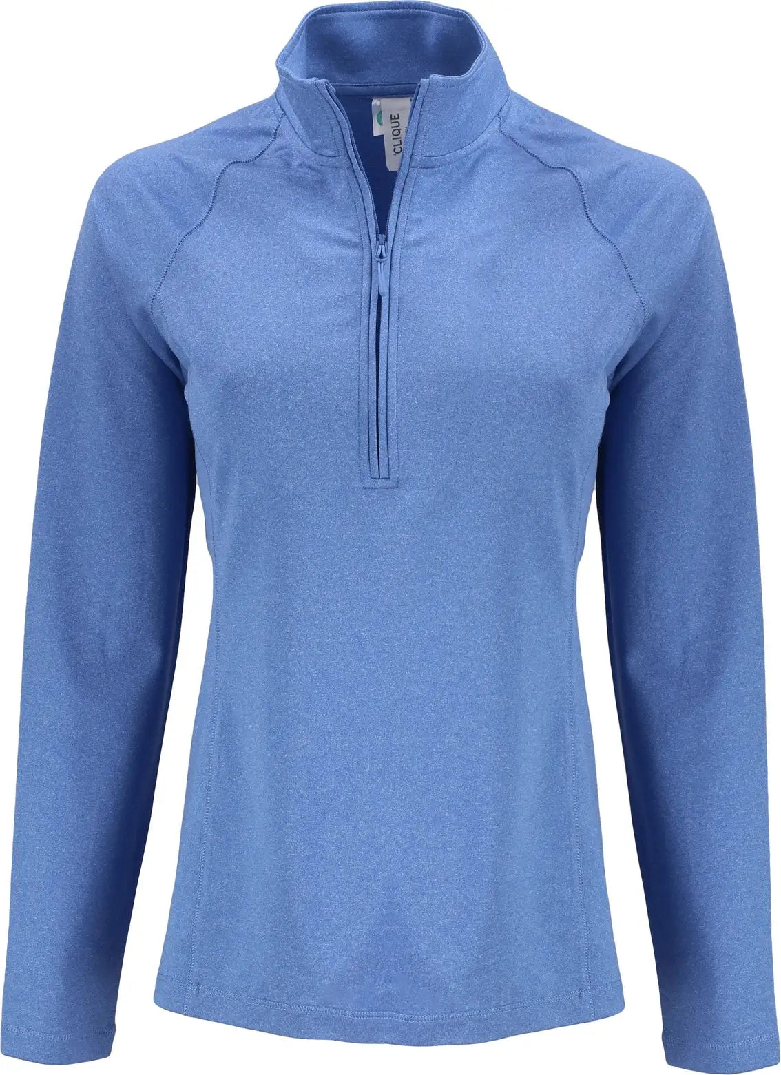 Clique Lqk00093 Dash Recycled Womens Quarter Zip Pullover - Royal Blue Heather - Ladies Xs