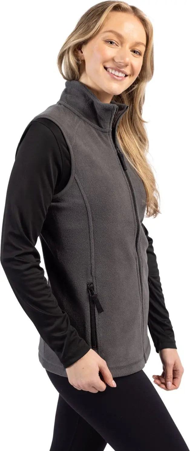 Clique Lqo00017 Summit Performance Fleece Full Zip Womens Vest - Charcoal