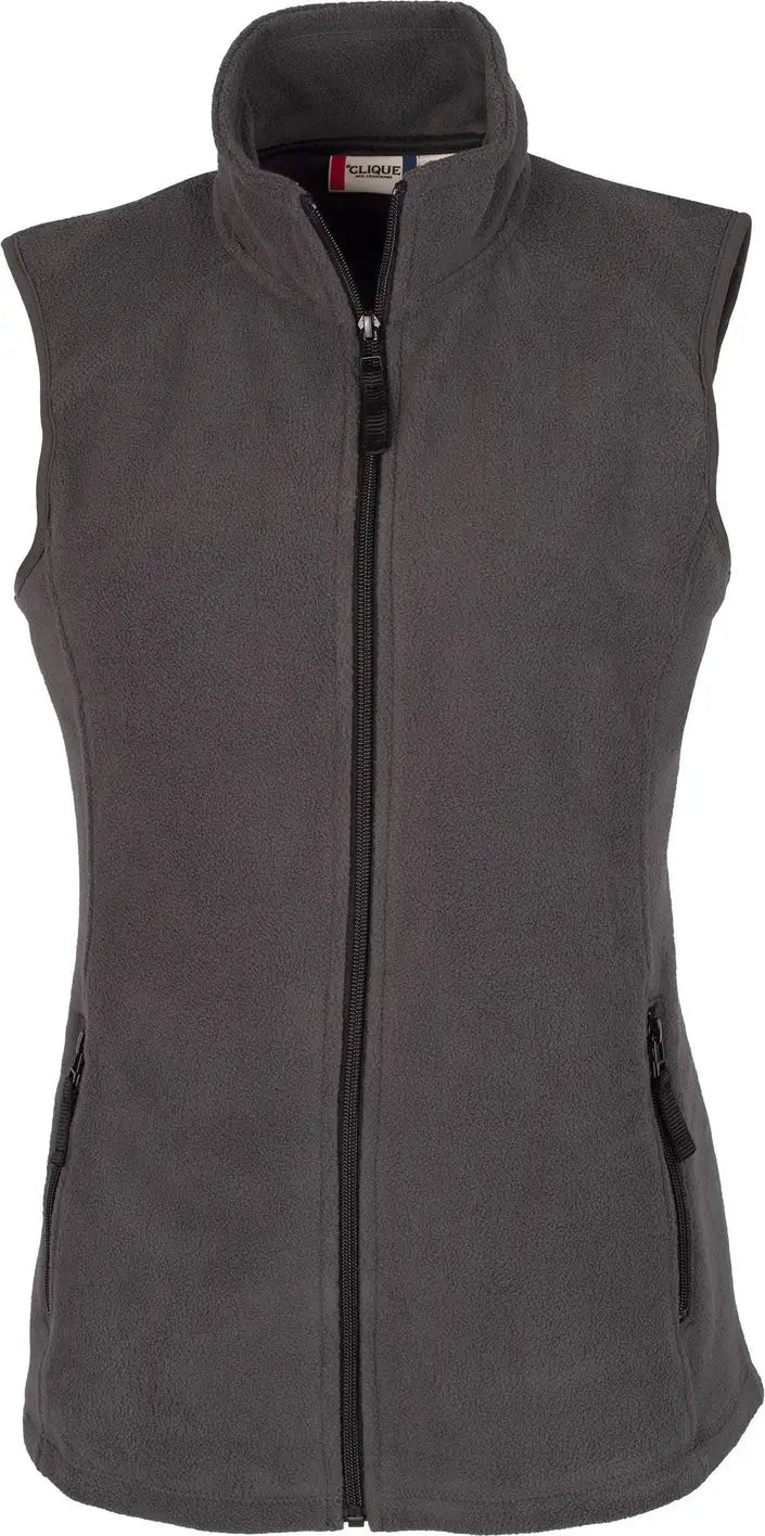 Clique Lqo00017 Summit Performance Fleece Full Zip Womens Vest - Charcoal - Ladies Xs