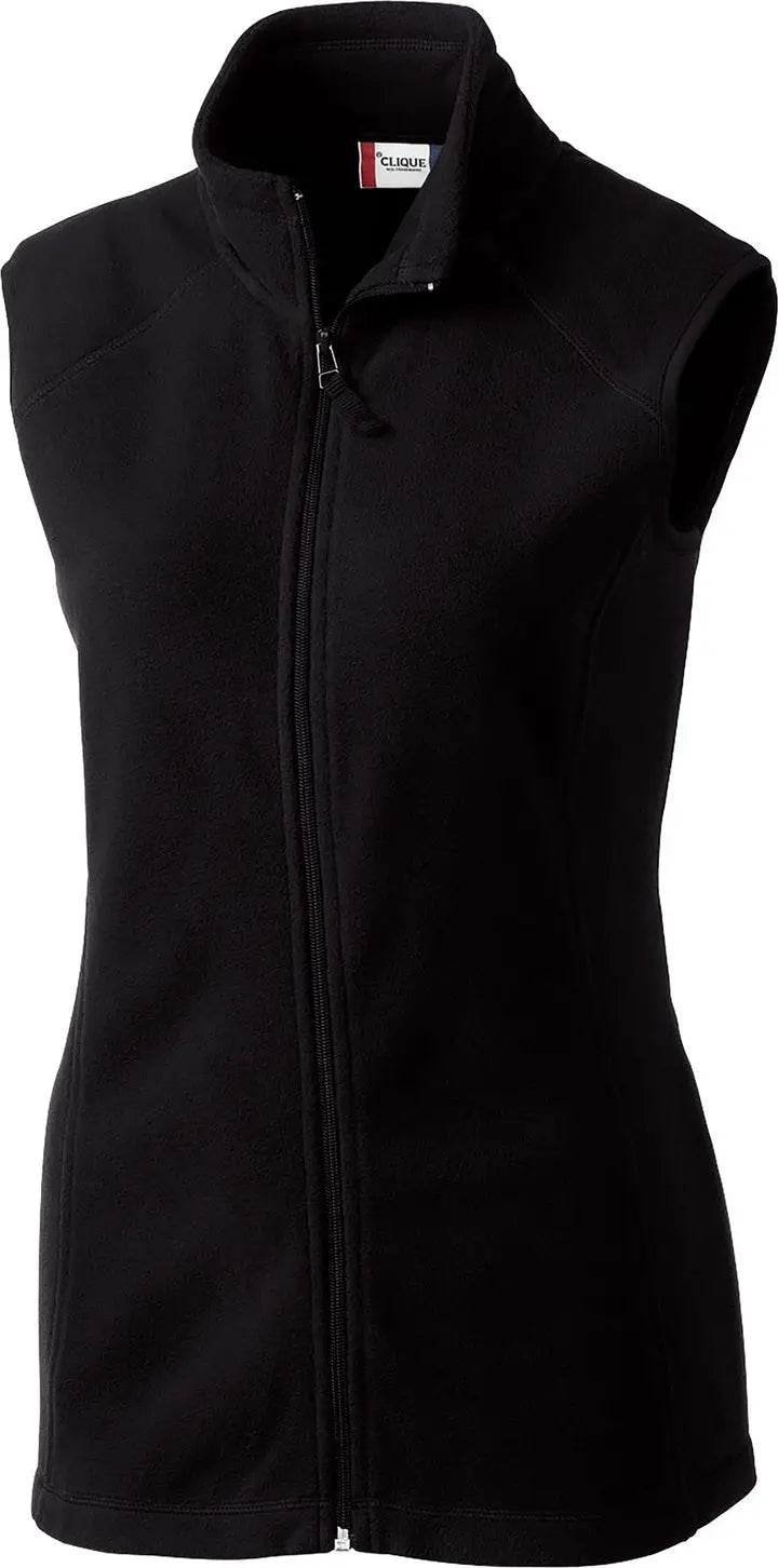 Clique Lqo00017 Summit Performance Fleece Full Zip Womens Vest - Black - Ladies Xs