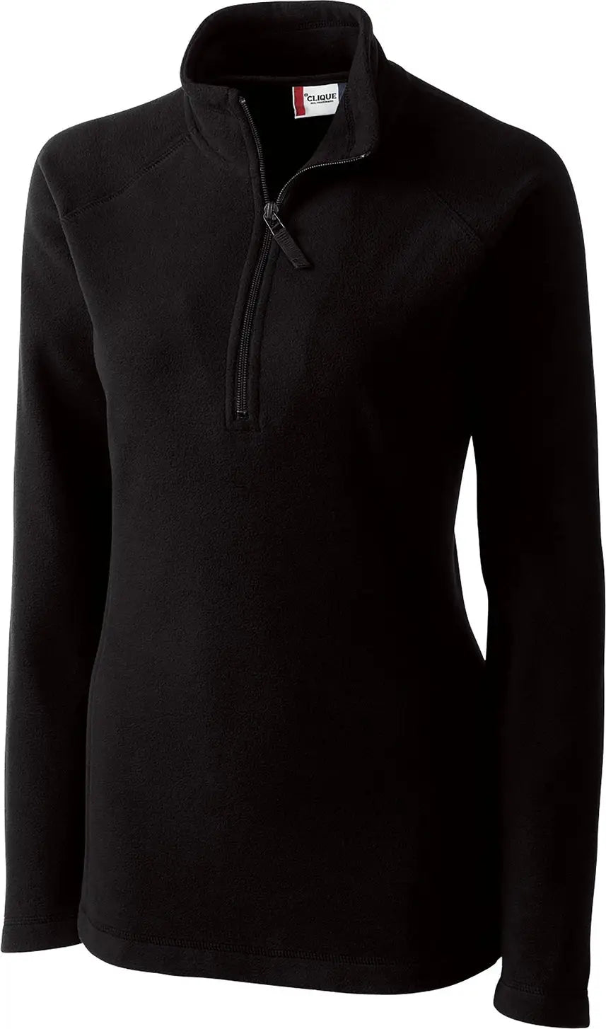 Clique Lqo00018 Summit Performance Fleece Half Zip Womens Pullover Jacket - Black - Ladies Xs