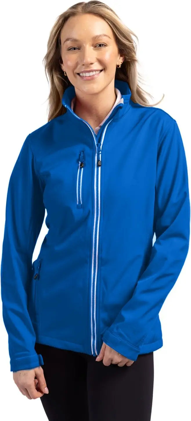 Clique Lqo00041 Telemark Eco Stretch Softshell Full Zip Womens Jacket - Royal Blue - Ladies Xs