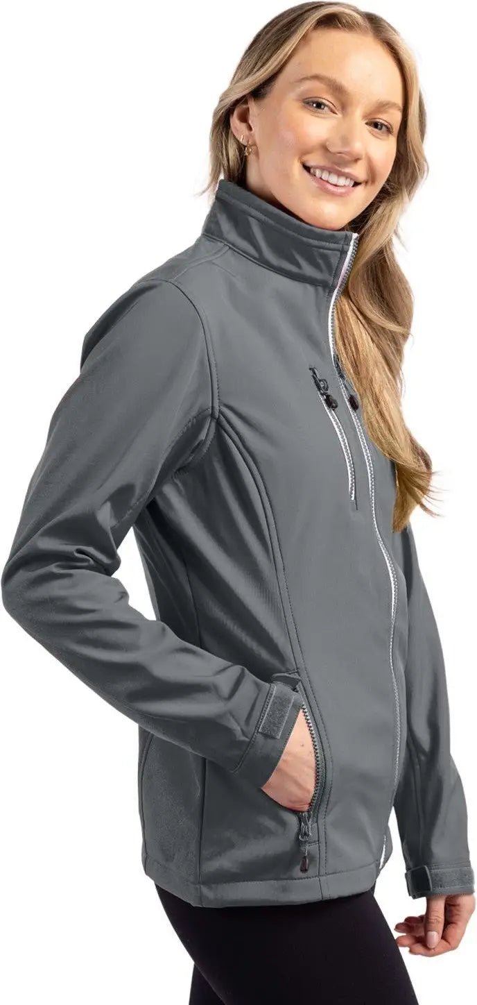 Clique Lqo00041 Telemark Eco Stretch Softshell Full Zip Womens Jacket - Pure Slate - Ladies Xs