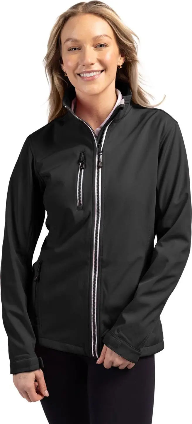 Clique Lqo00041 Telemark Eco Stretch Softshell Full Zip Womens Jacket - Black - Ladies Xs