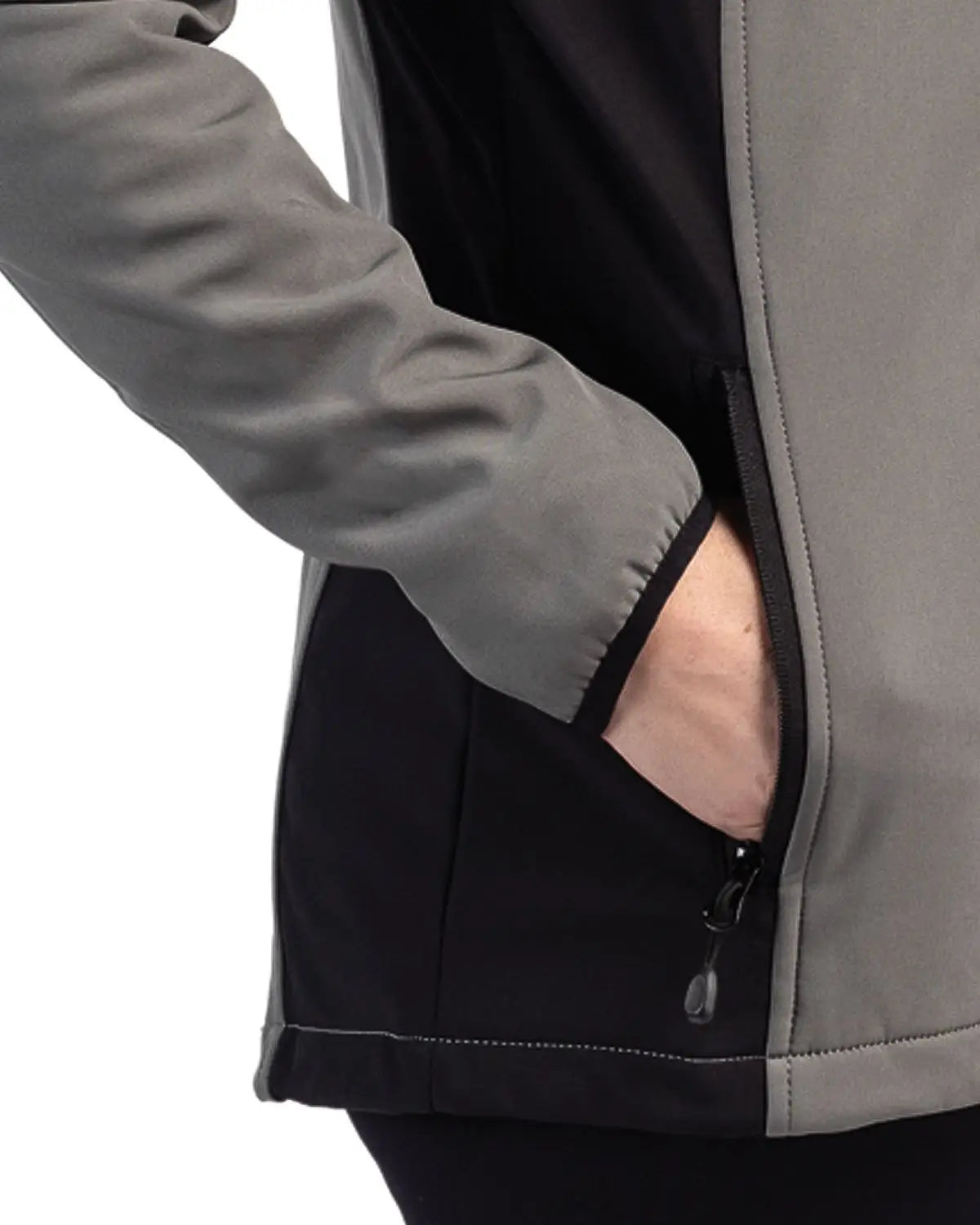 Clique Lqo00042 Narvik Eco Stretch Softshell Full Zip Womens Jacket - Pure Slate Black