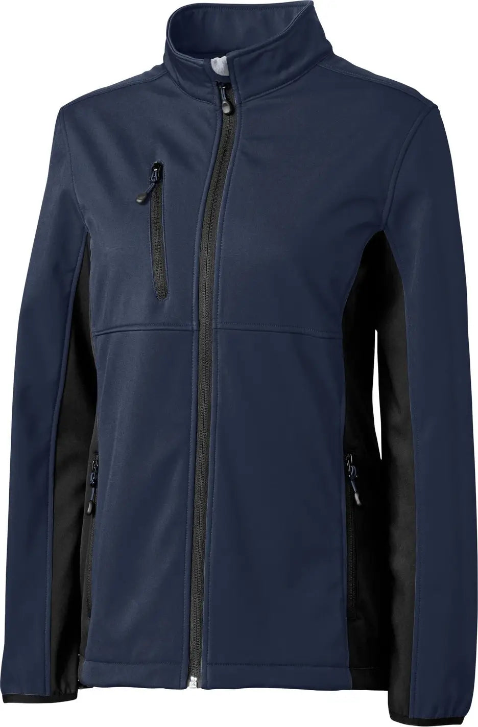 Clique Lqo00042 Narvik Eco Stretch Softshell Full Zip Womens Jacket - Dark Navy Black - Navy/black / Ladies Xs