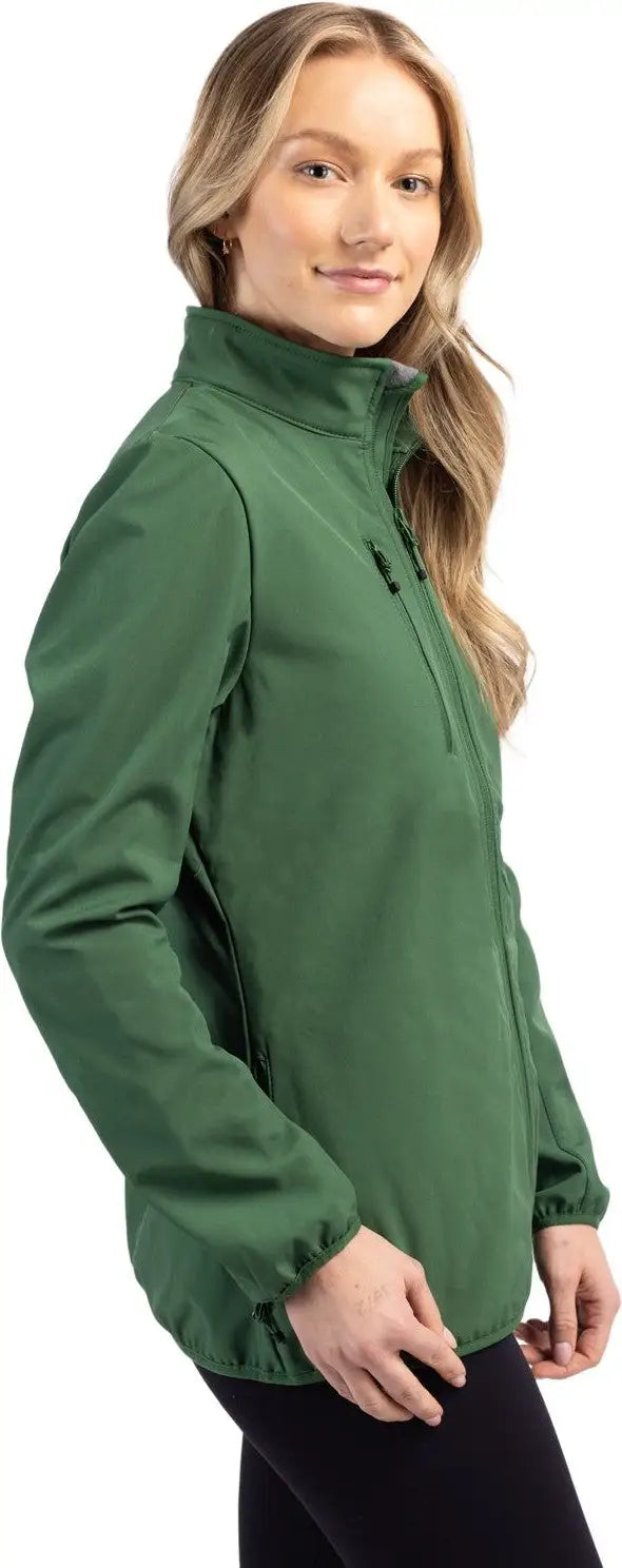 Clique Lqo00053 Trail Eco Stretch Softshell Full Zip Womens Jacket - Bottle Green