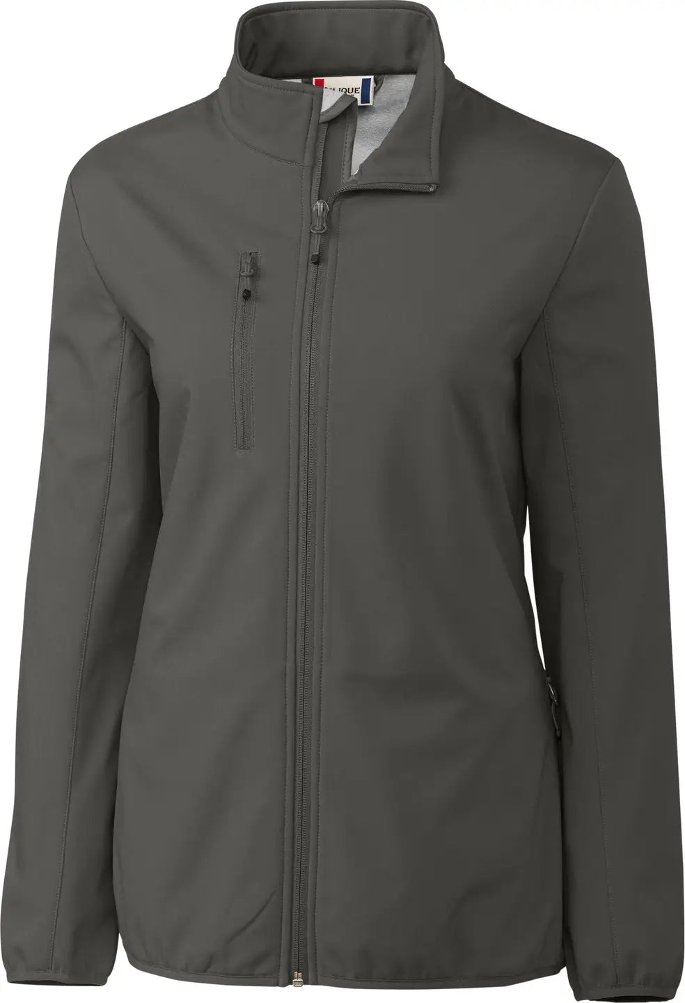Clique Lqo00053 Trail Eco Stretch Softshell Full Zip Womens Jacket - Pure Slate - Ladies Xs