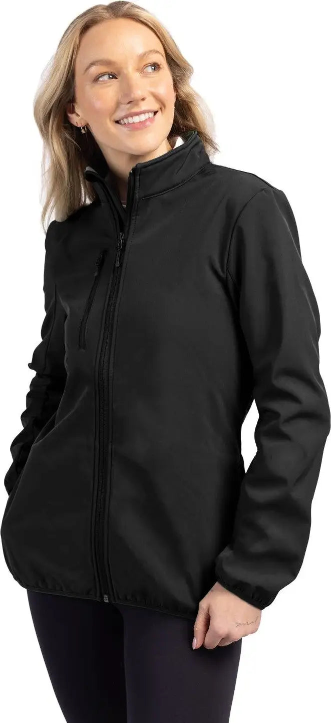 Clique Lqo00053 Trail Eco Stretch Softshell Full Zip Womens Jacket - Black - Ladies Xs