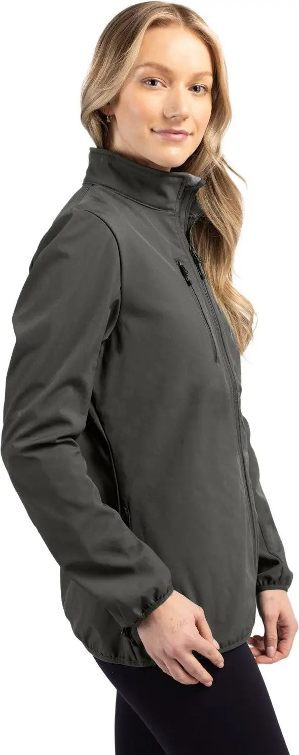 Clique Lqo00053 Trail Eco Stretch Softshell Full Zip Womens Jacket - Pure Slate