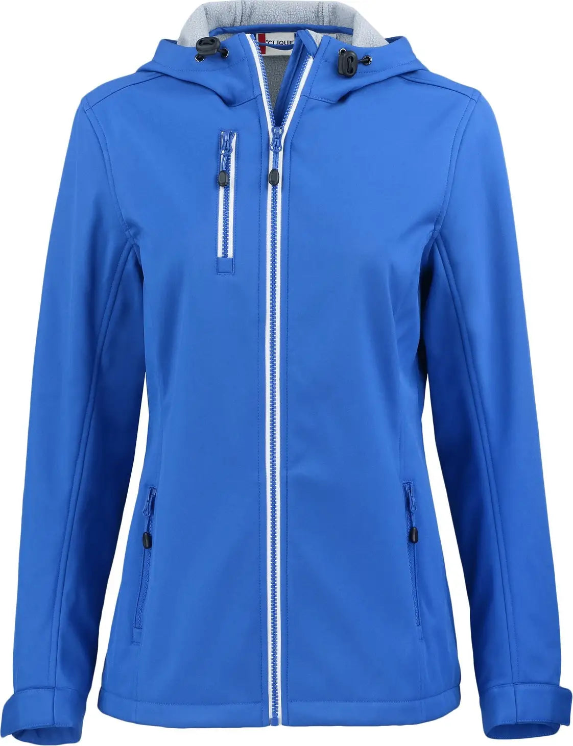 Clique Lqo00061 Telemark Eco Stretch Softshell Full Zip Womens Hooded Jacket - Royal Blue