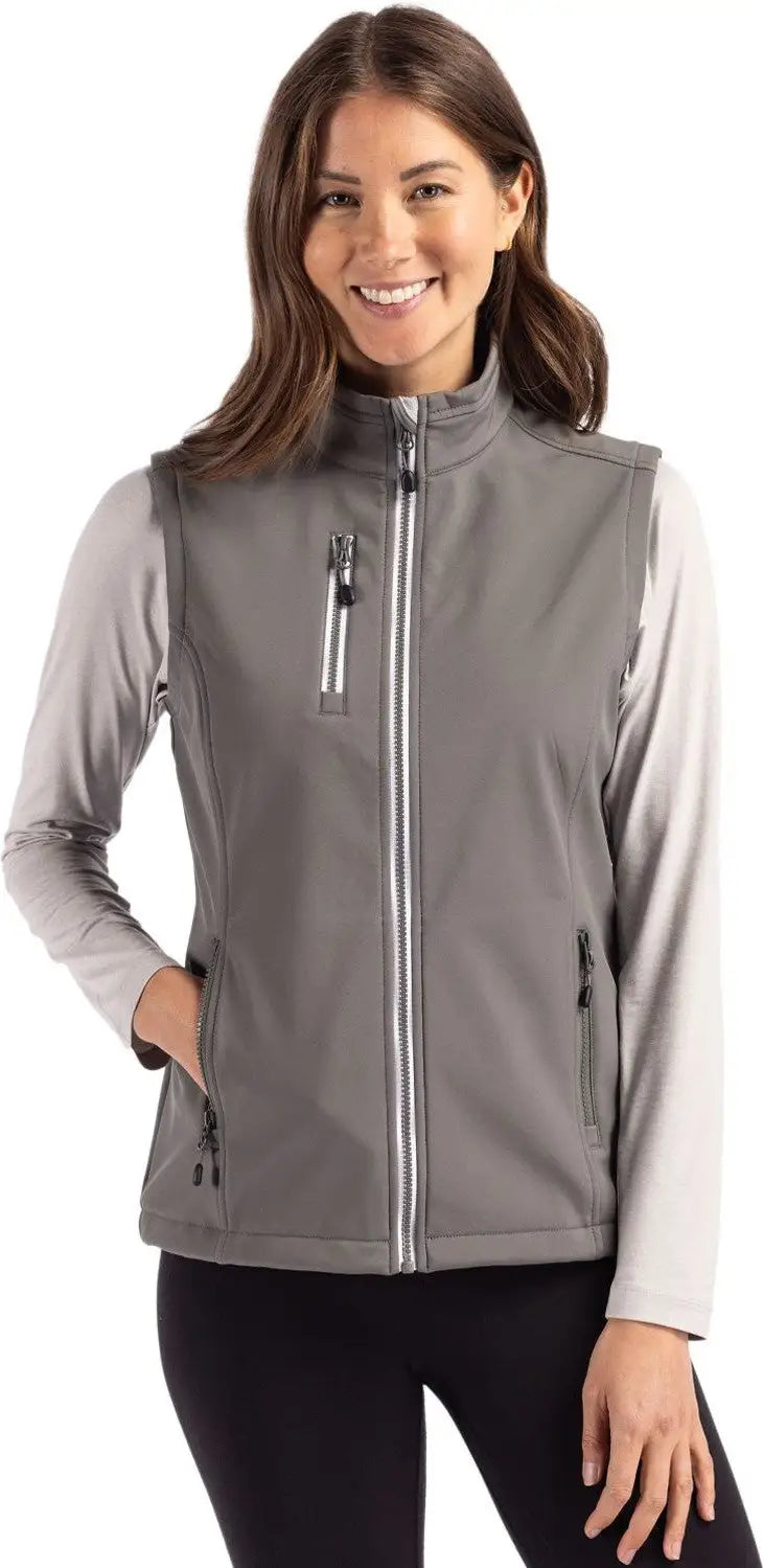Clique Lqo00062 Telemark Eco Stretch Softshell Womens Vest - Pure Slate - Ladies Xs