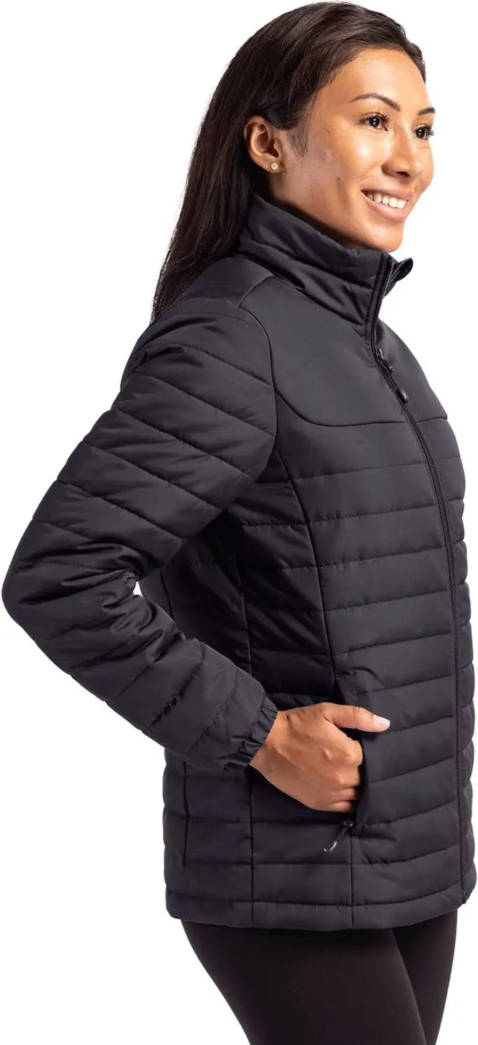 Clique Lqo00063 Elevation Eco Full Zip Womens Puffer Jacket - Black
